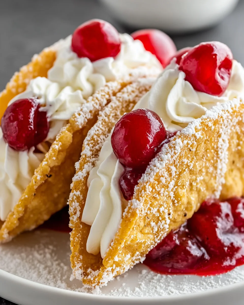 Cherry Cheesecake Tacos