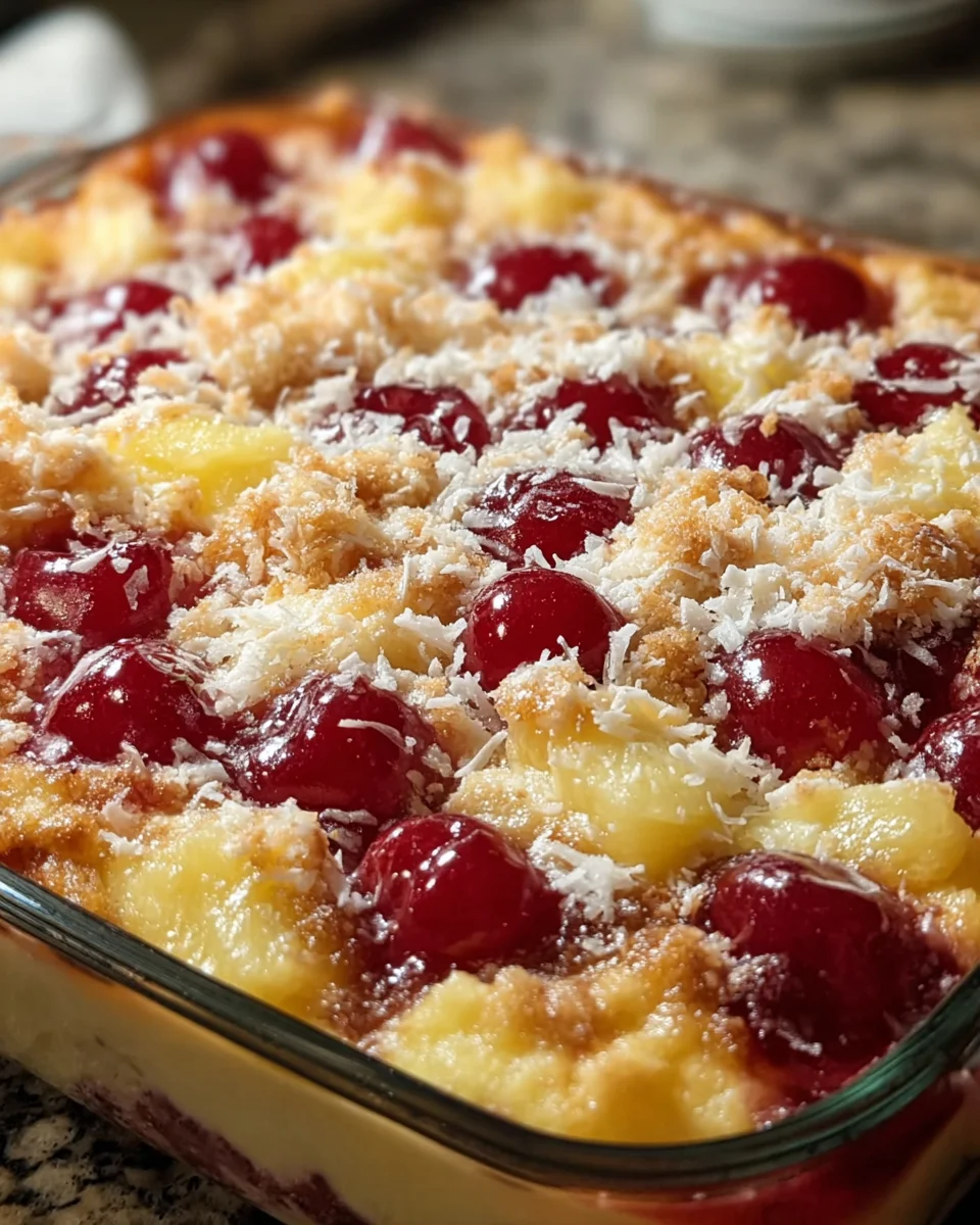 Cherry Pineapple Cheesecake Dump Cake