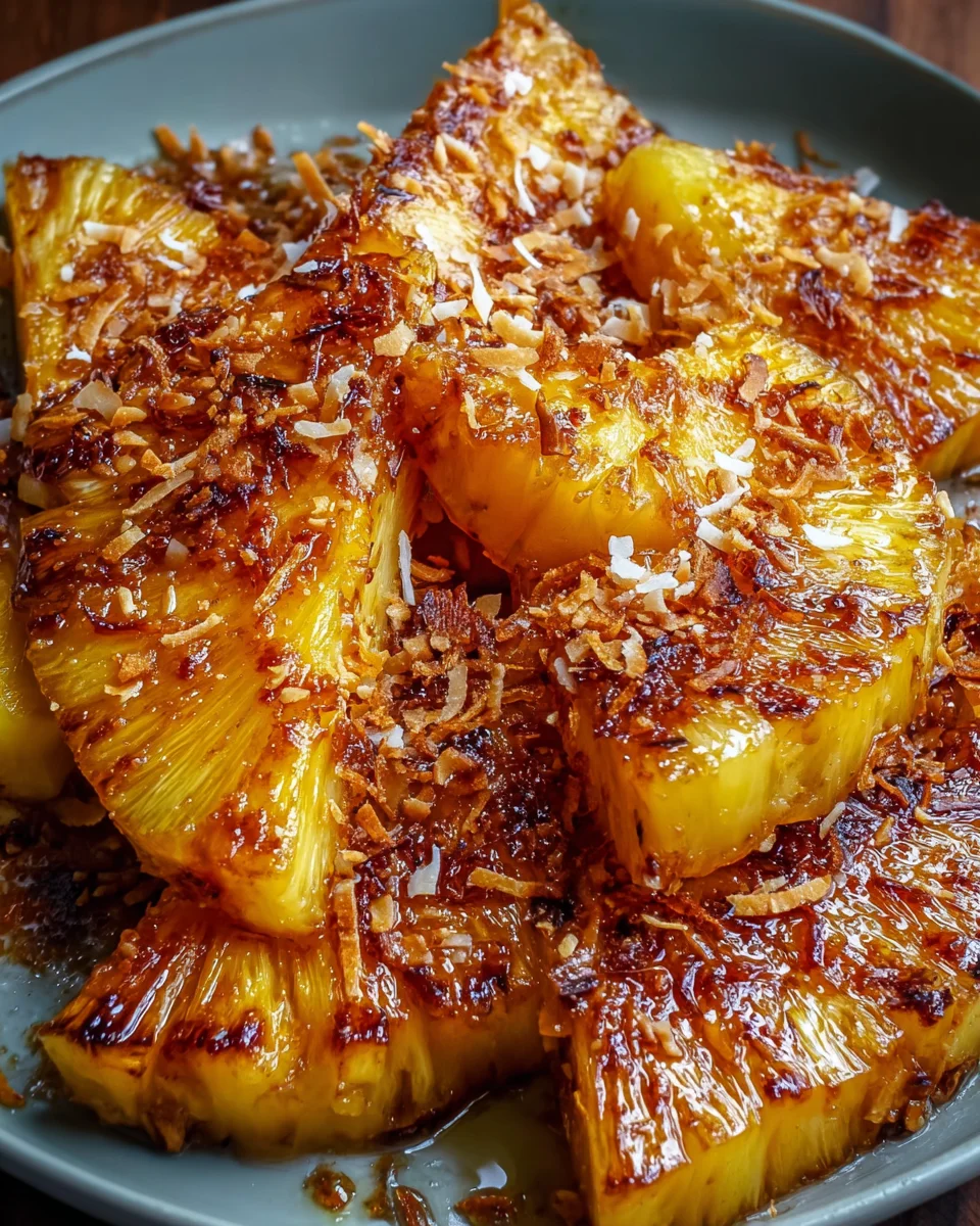 Honey Lime Roasted Pineapple