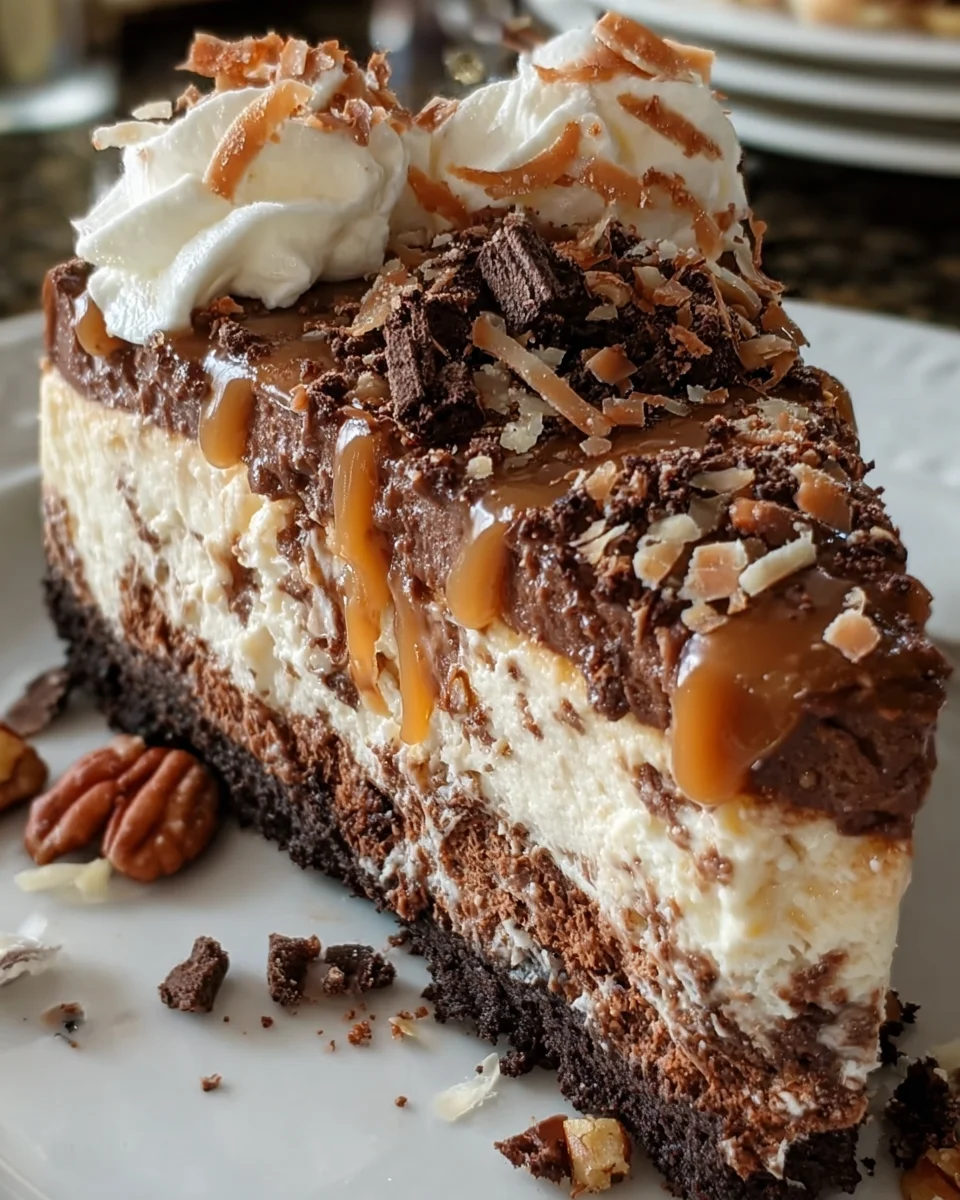 No-Bake German Chocolate Cheesecake