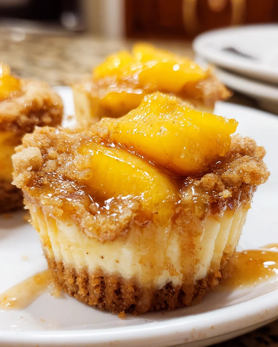 Peach Cobbler Cheesecake Bites