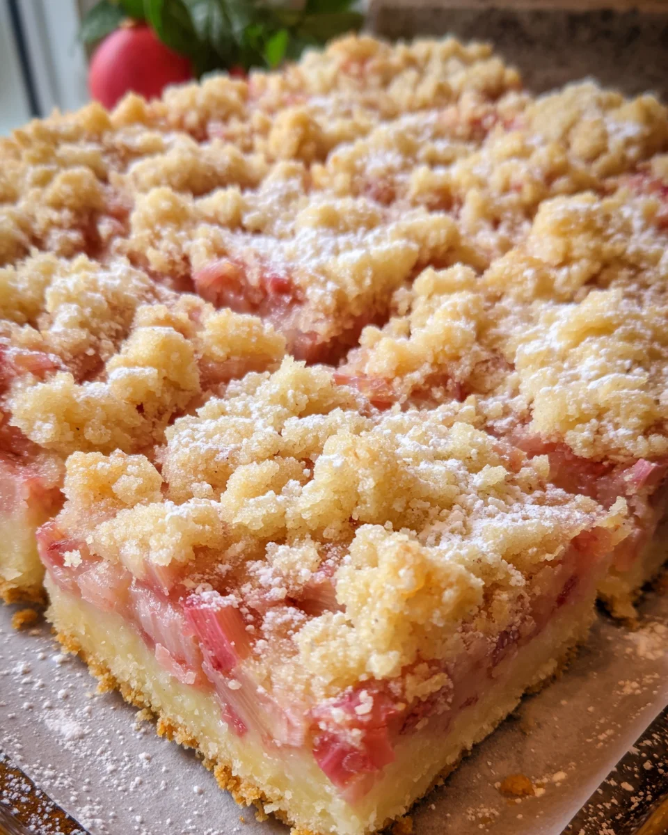 Rhubarb Custard Bars