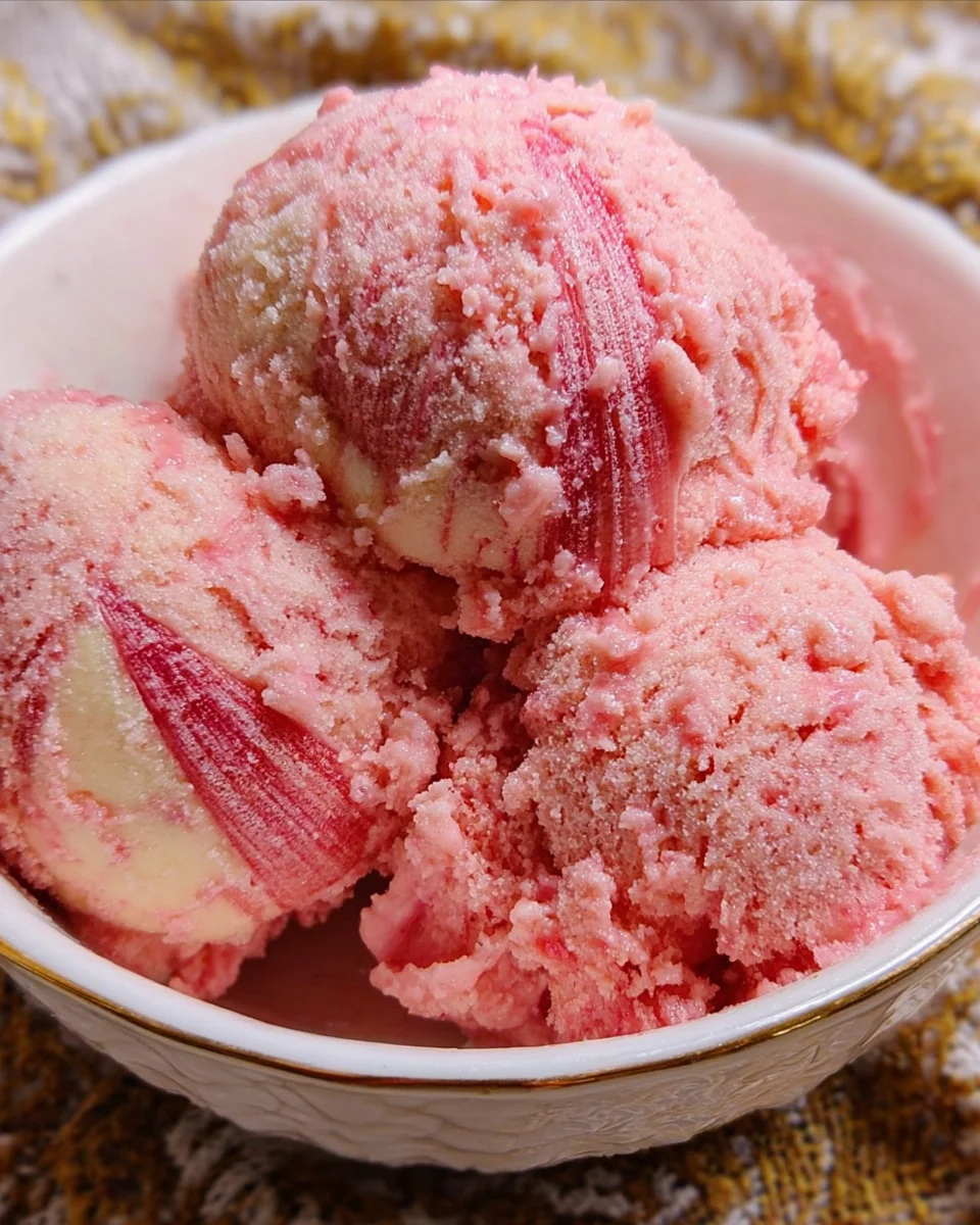 Rhubarb Ice Cream
