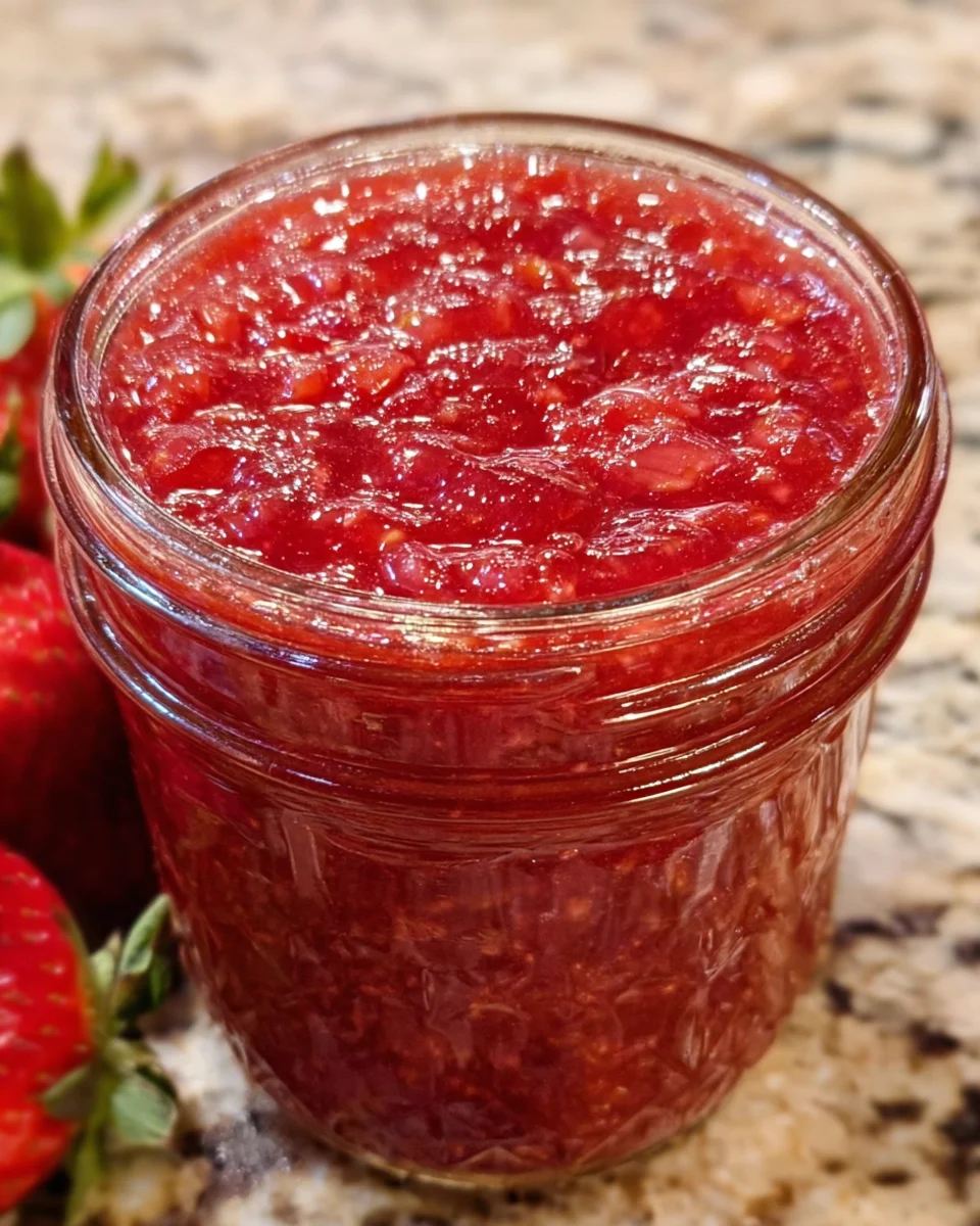 Rhubarb Sauce with Strawberry Jello