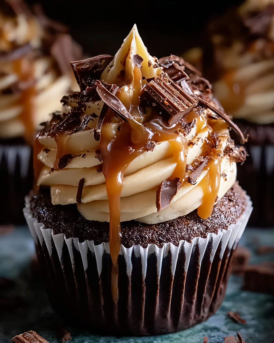 Chocolate Espresso Cupcakes with Salted Caramel Buttercream