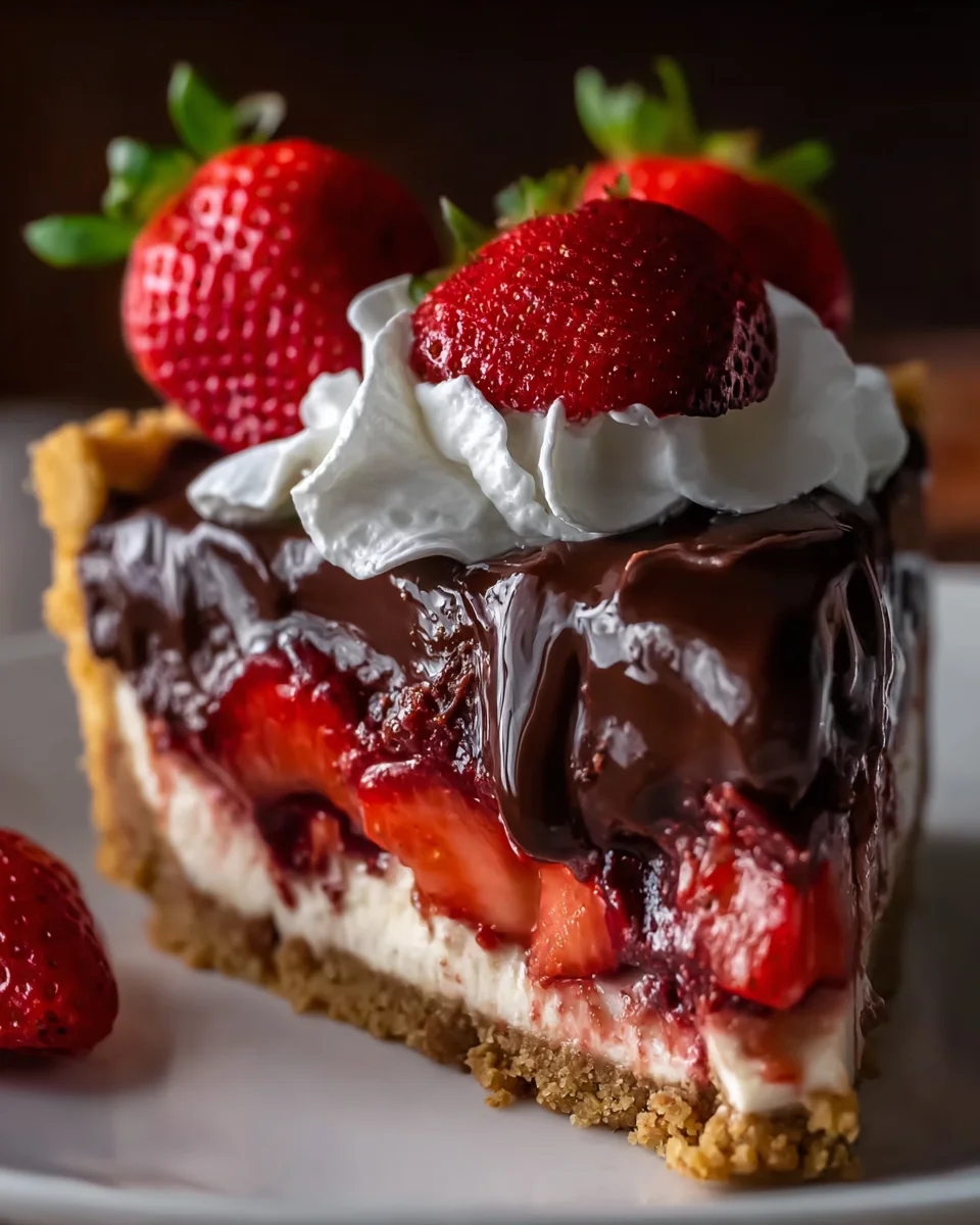 Chocolate Covered Strawberry Pie