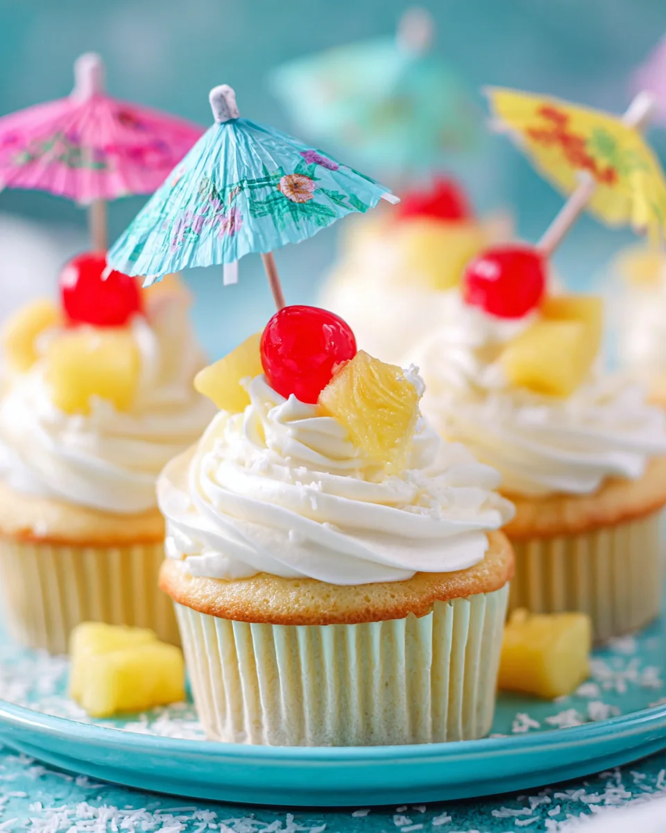 Piña Colada Cupcakes: Tropical, Moist, and Vacation-Worthy