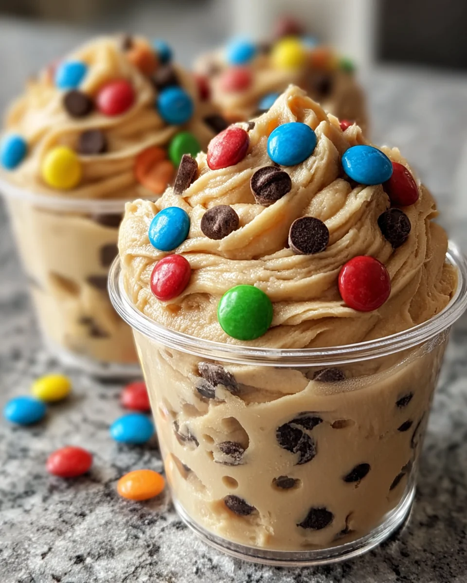 No-Bake Chocolate Chip Cookie Dough M&M Cups