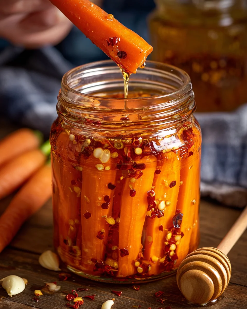 Easy Hot Honey Pickled Carrots
