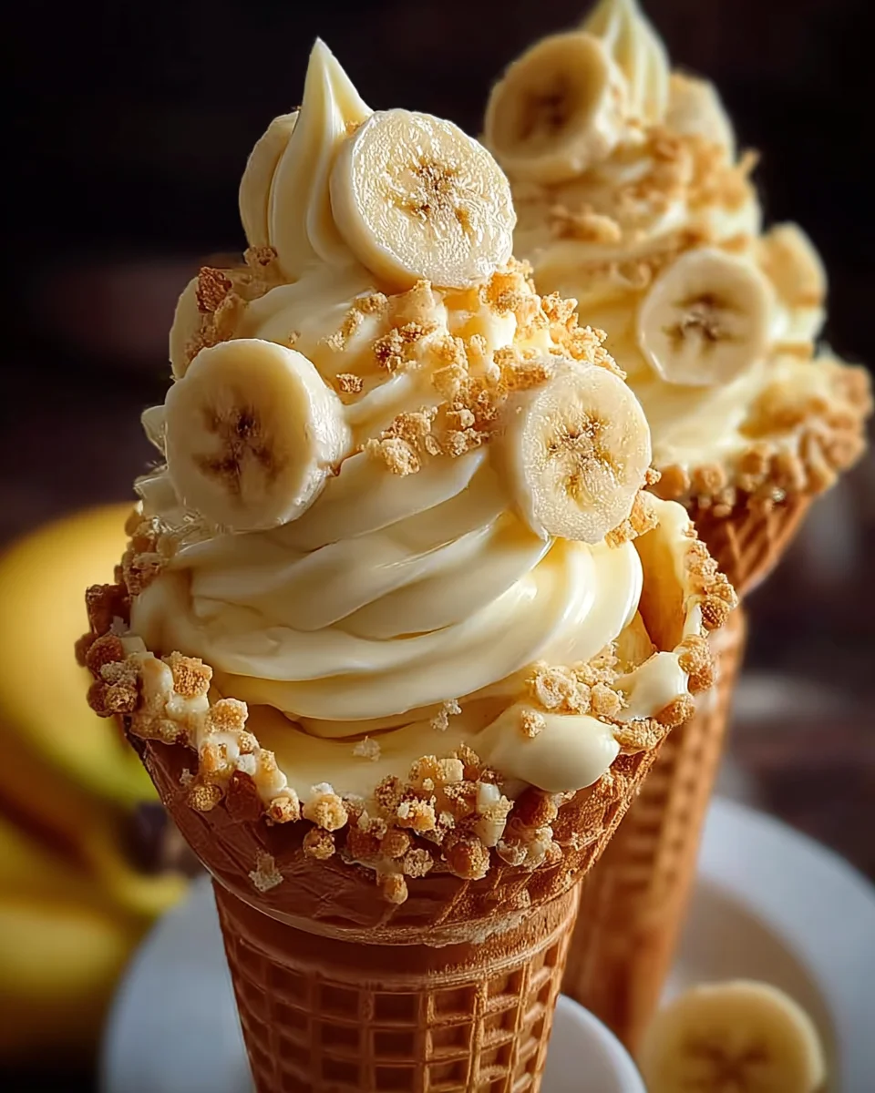Banana Pudding Cheesecake Cones