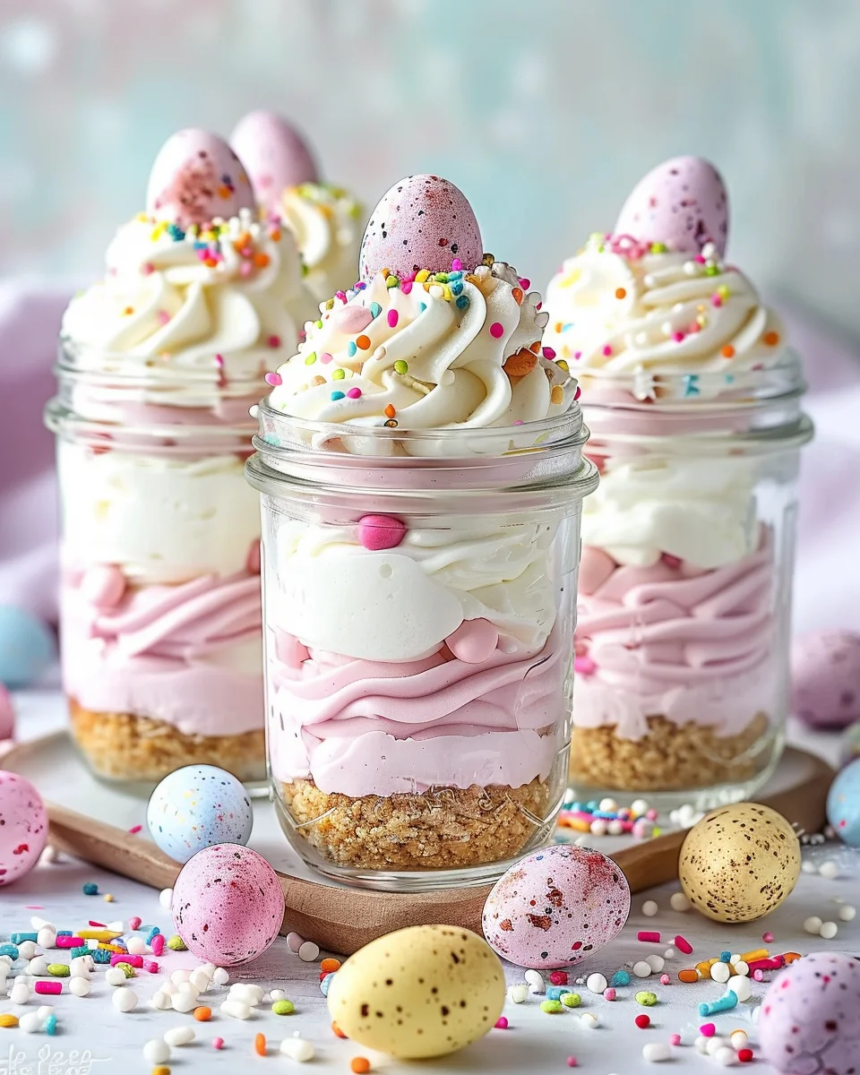 Easter Egg Cheesecake Jars