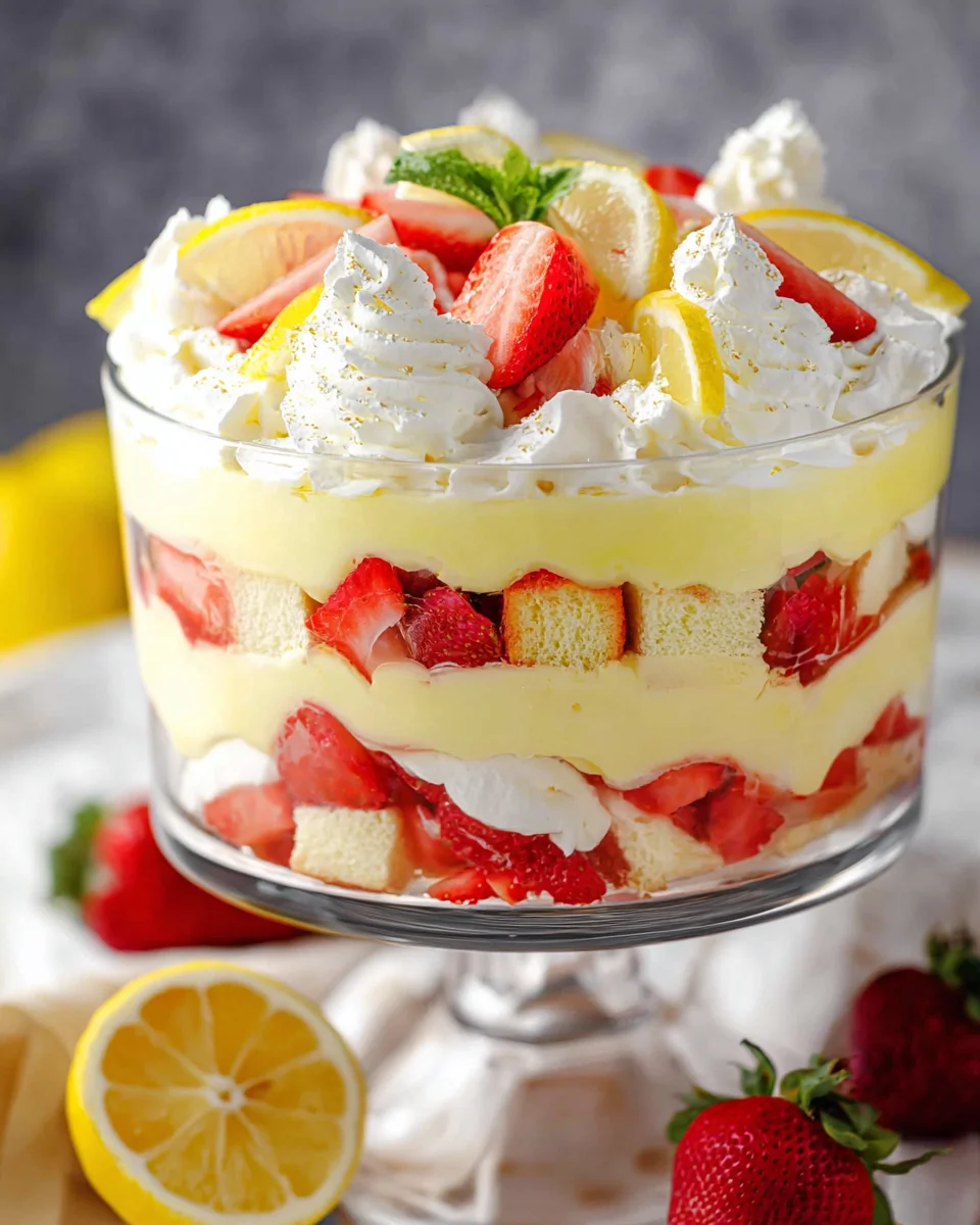 Easy Lemon Strawberry Trifle: A Fresh, Creamy No-Bake Dessert