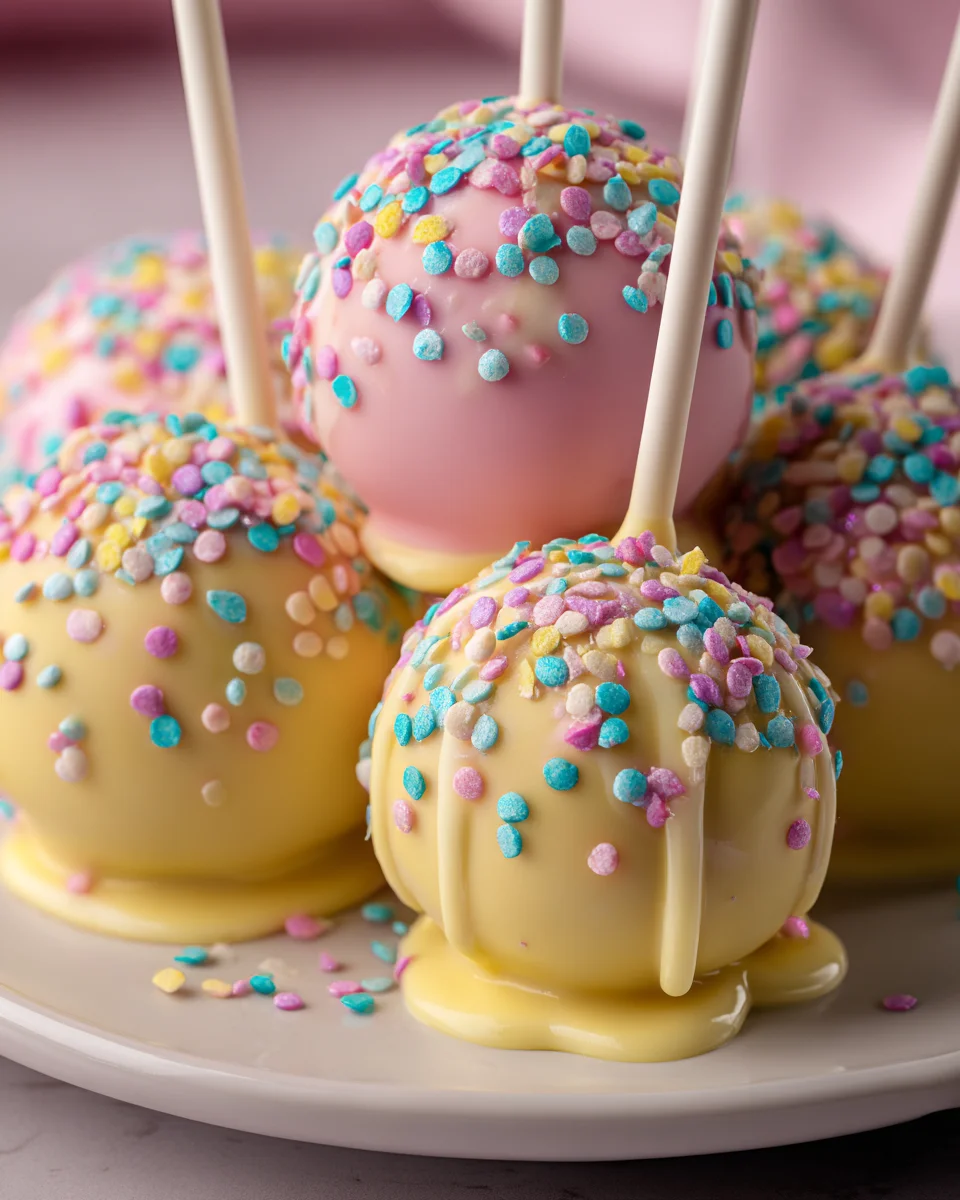 Easy Easter Funfetti Cake Pops