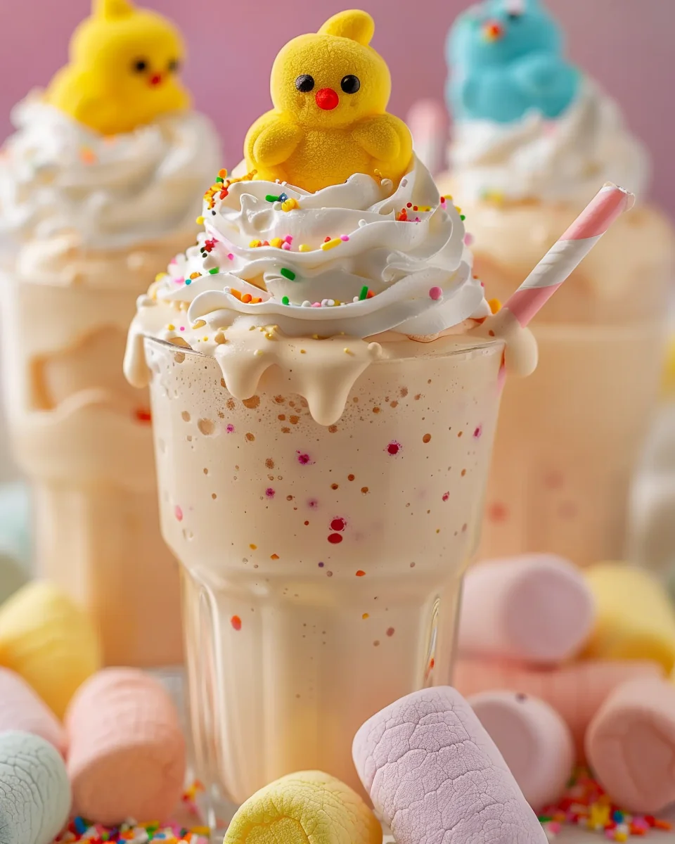 Marshmallow Milkshake with Peeps