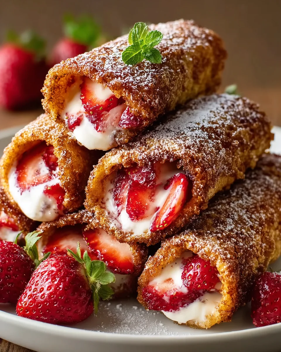 Strawberry French Toast Roll-Ups