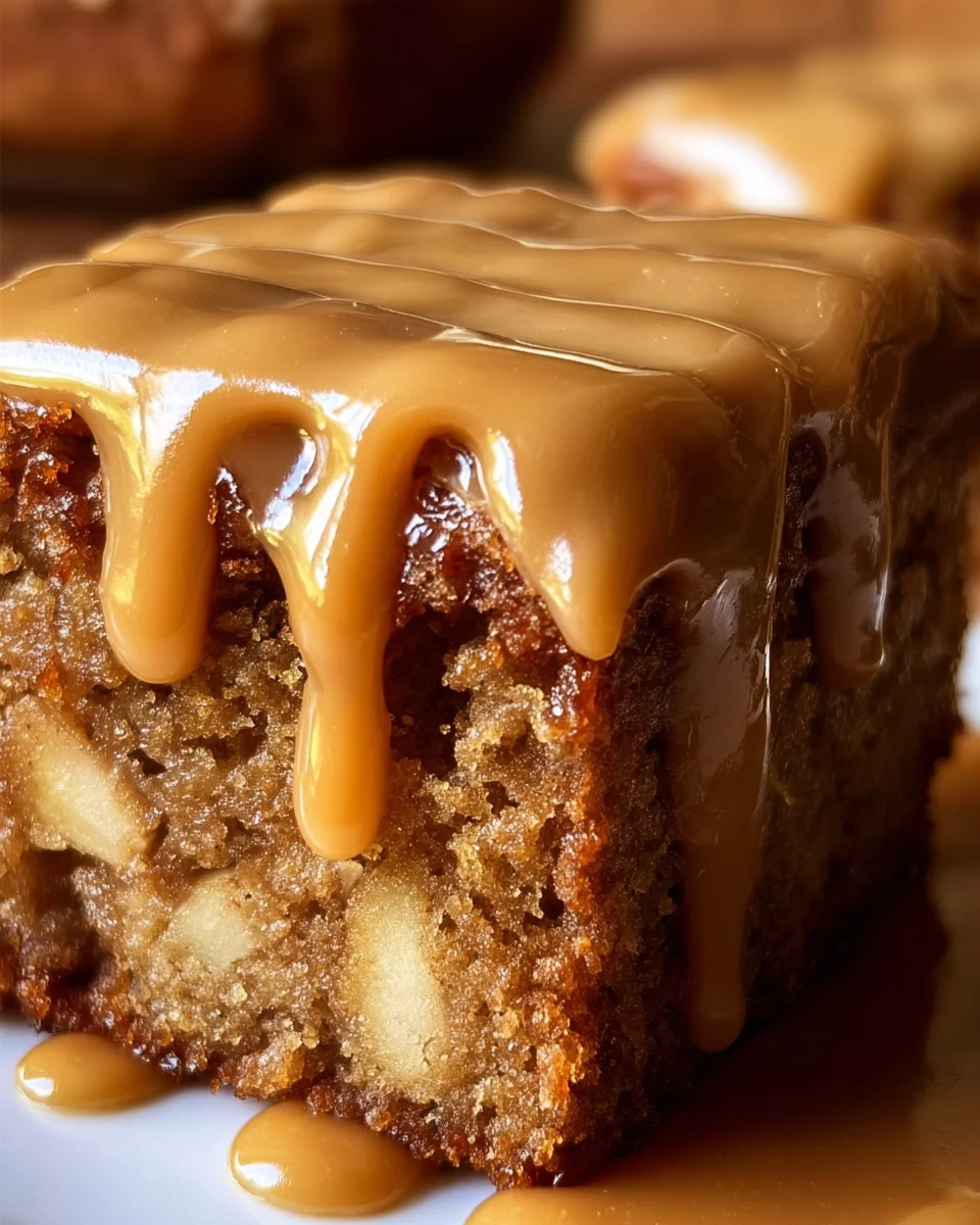 Apple Brownies with Maple Glaze
