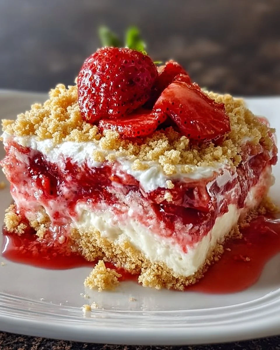 Easter Strawberry Cheesecake Dump Cake