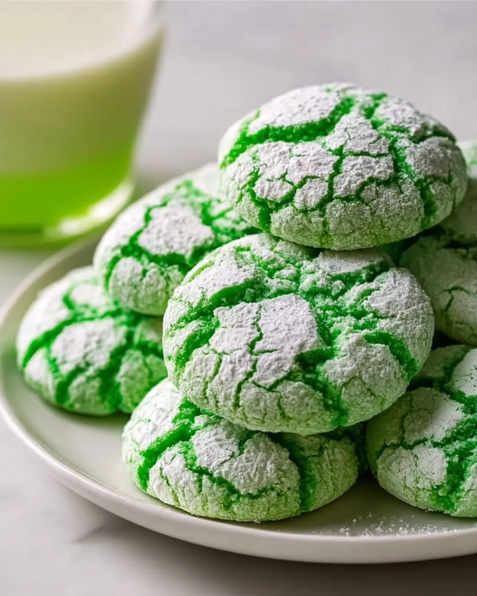 Easy St. Patrick’s Day Cookies (Cake Mix Crinkle Recipe)