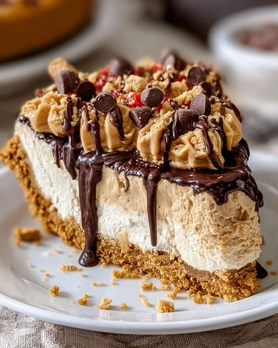 Monster Peanut Butter Cheesecake Pie