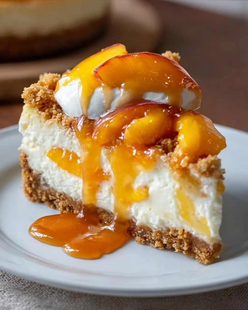 Peach Cobbler Cheesecake