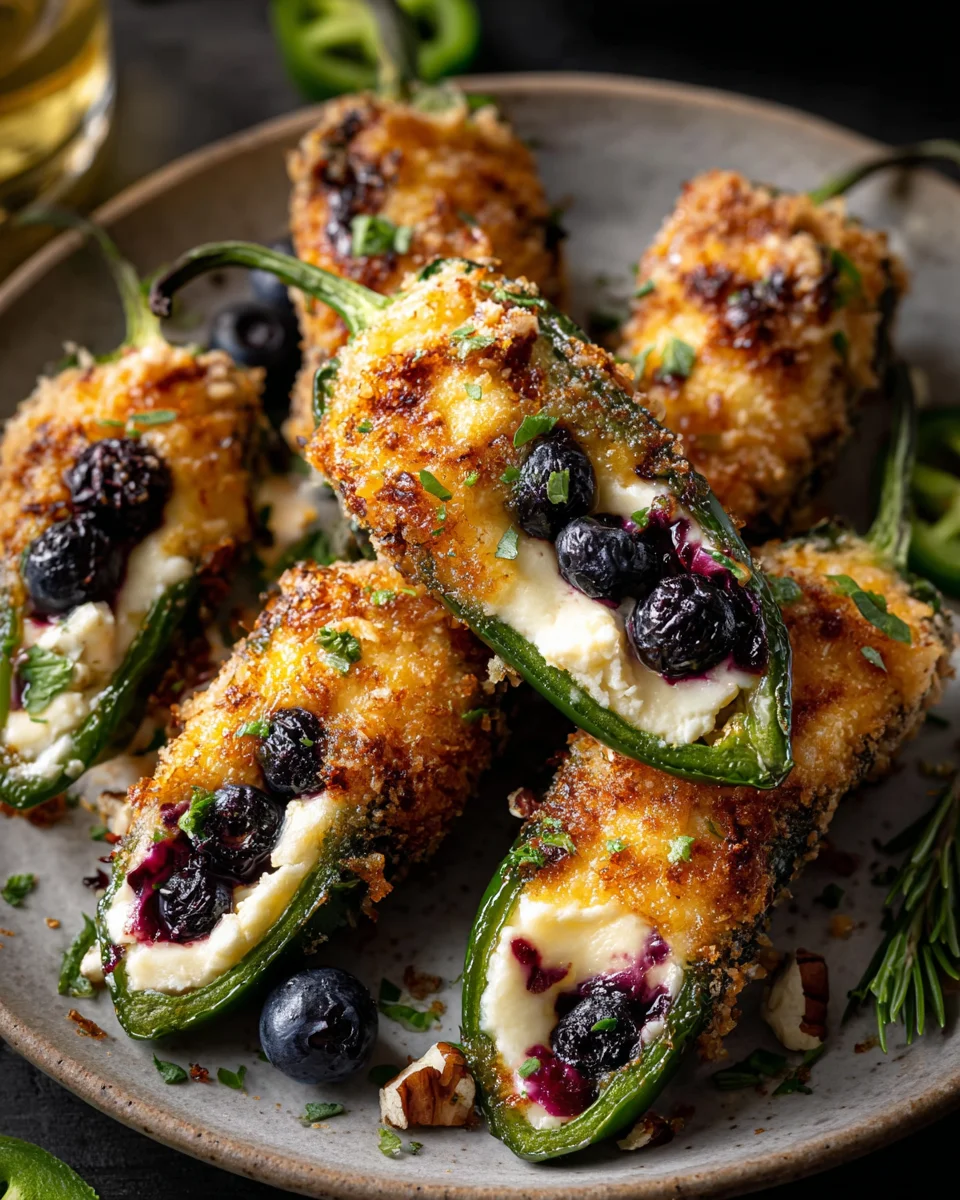 Blueberry Brie Jalapeño Poppers