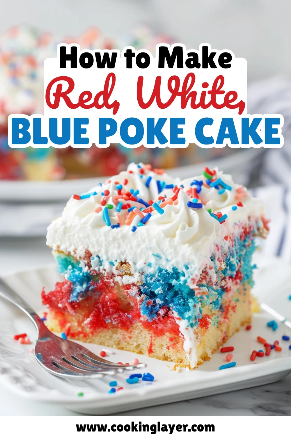 Red, White, & Blue Poke Cake