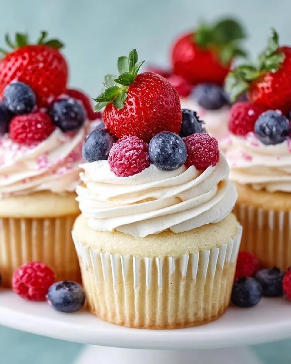 Berries and Cream Cupcakes