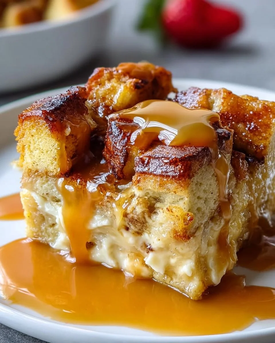 Bread Pudding with Vanilla Caramel Sauce