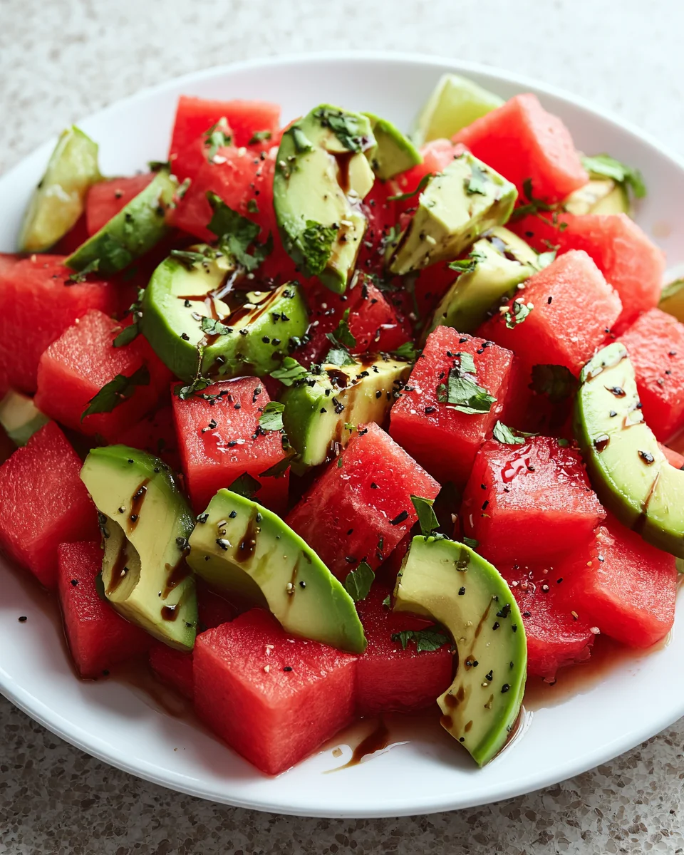 Watermelon and Avocado Salad