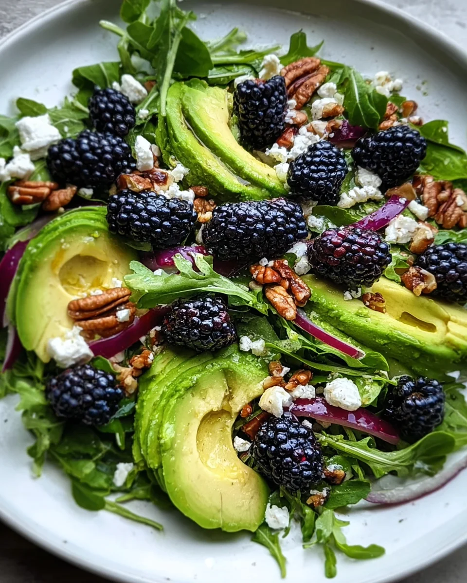 Blackberry, Avocado and Arugula Salad