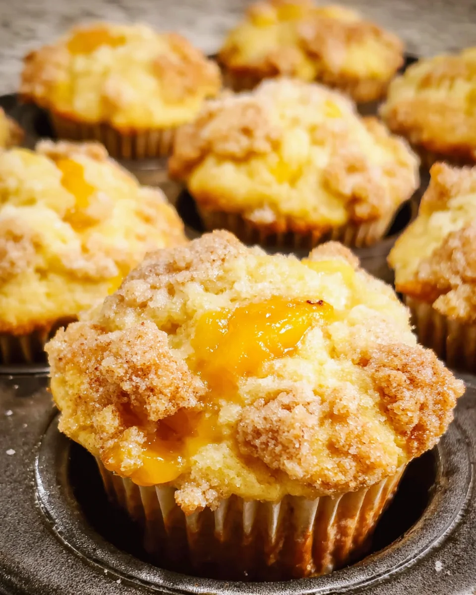 Peach Cobbler Muffins