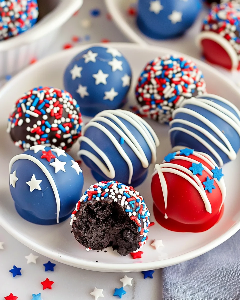 Patriotic Oreo Balls