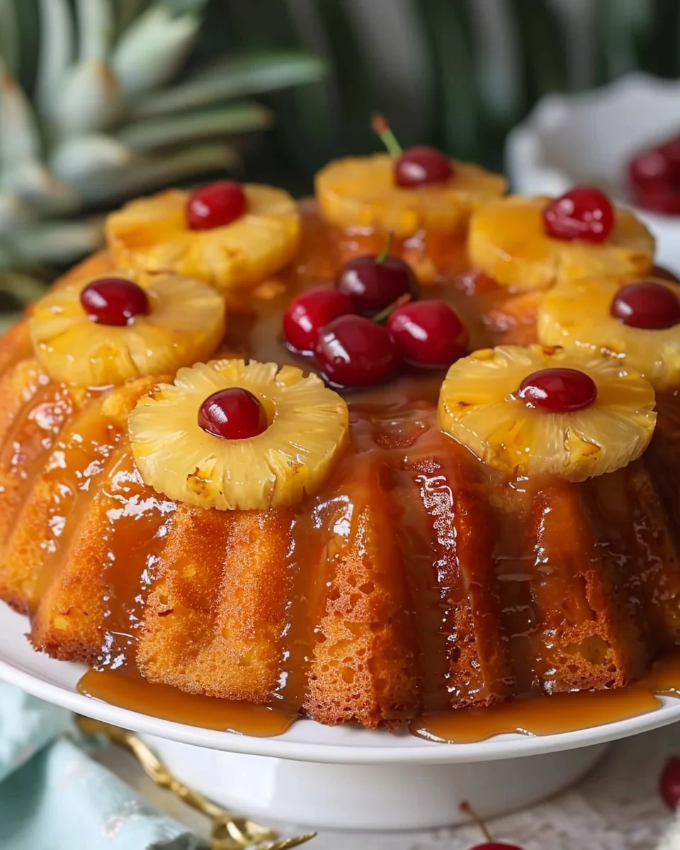 Pineapple Upside Down Bundt Cake