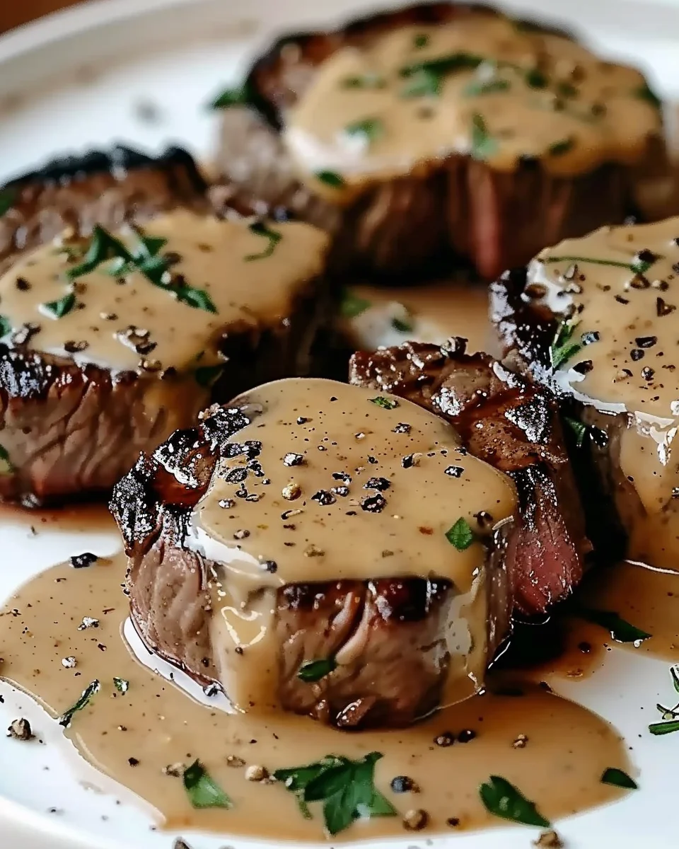 Steak with Haunted Bourbon Garlic Cream Sauce