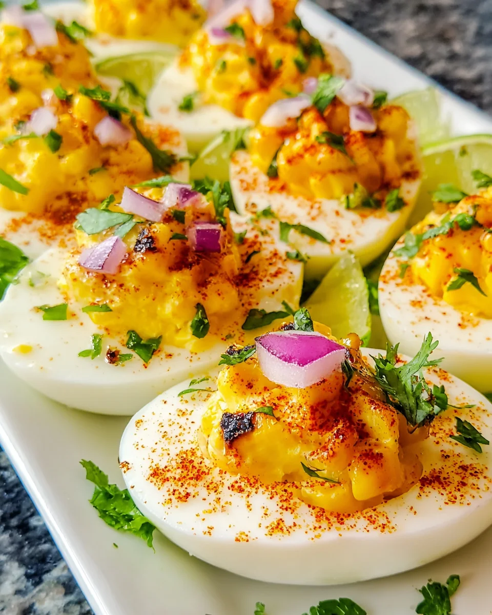 Mexican Street Corn Deviled Eggs will Delight Your Taste Buds!