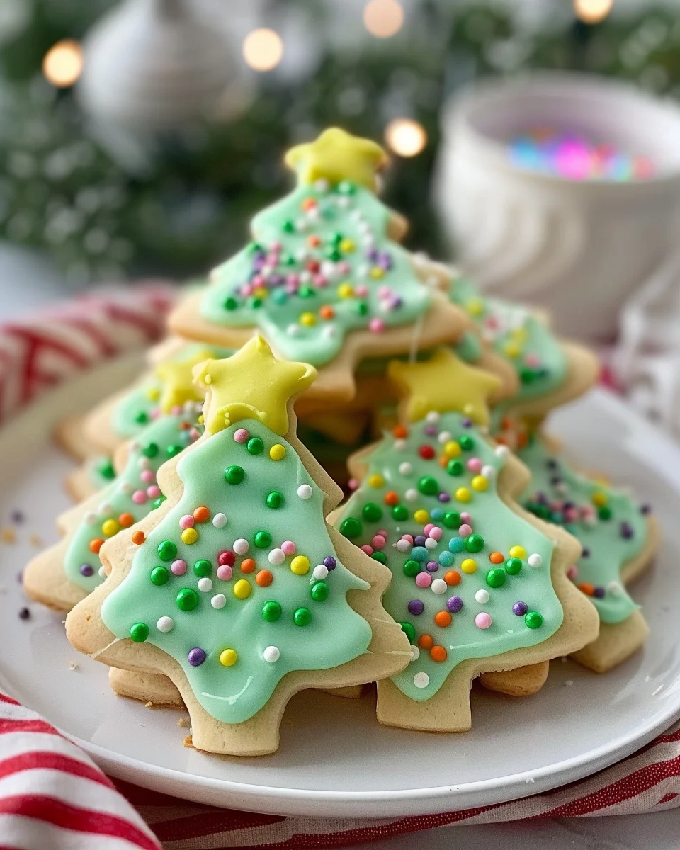 Cream Cheese Christmas Tree Cookies