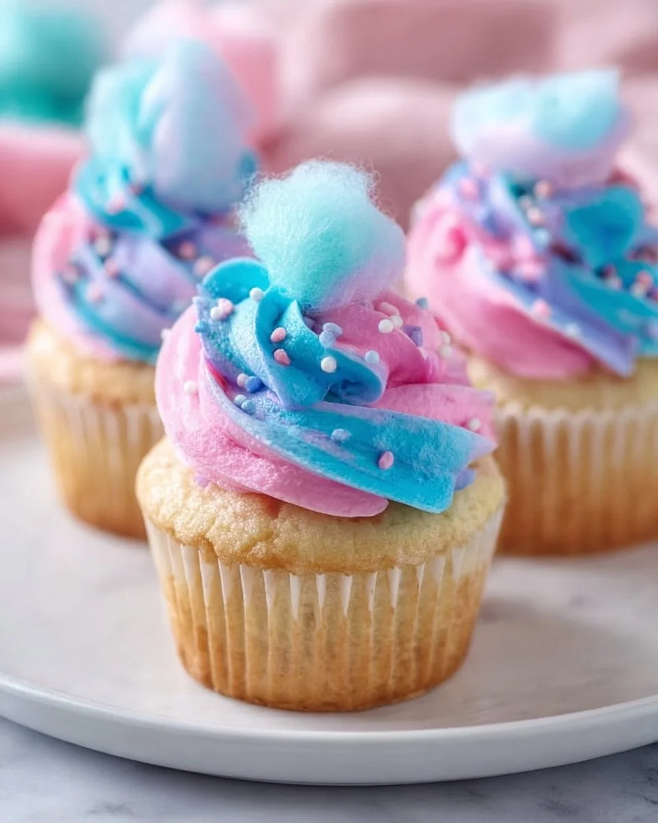 Cotton Candy Cupcakes