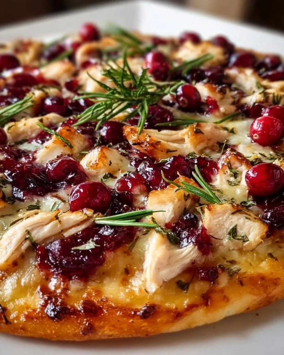 Cranberry Chicken & Brie Pizza