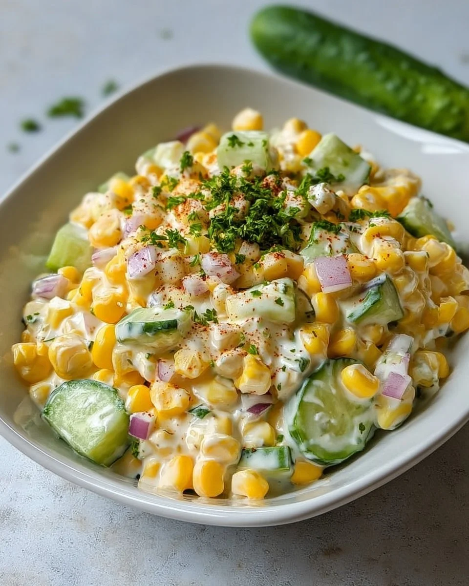 Creamy Corn & Cucumber Salad