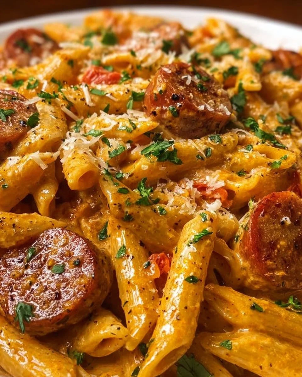 Creamy Spicy Cajun Sausage Pasta