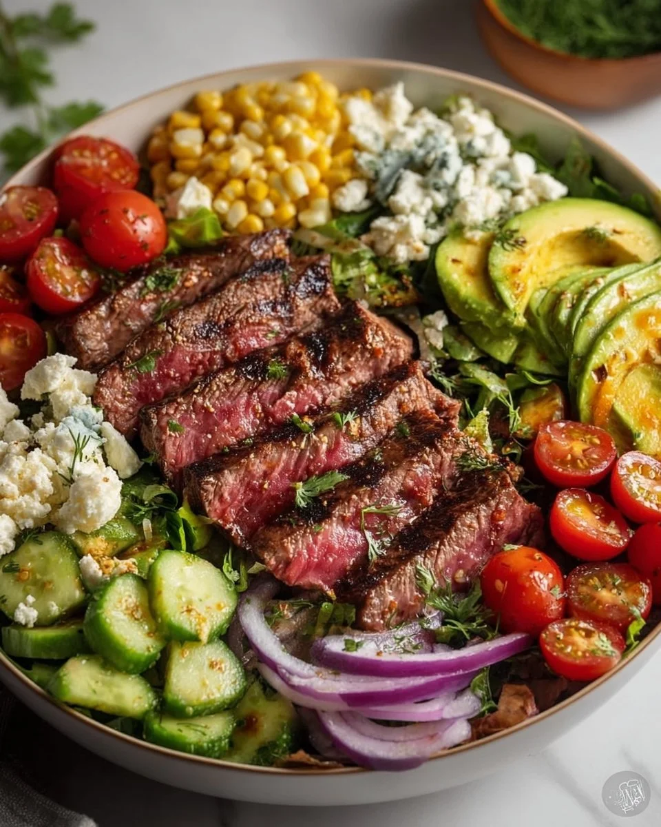Easy Steak Cobb Salad with Herb Vinaigrette Recipe