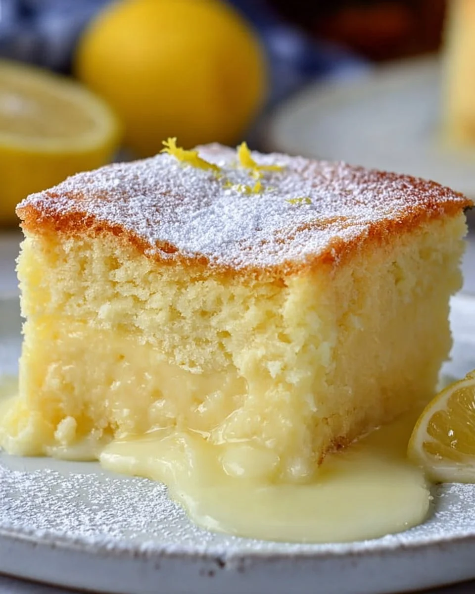 Magic Lemon Custard Cake