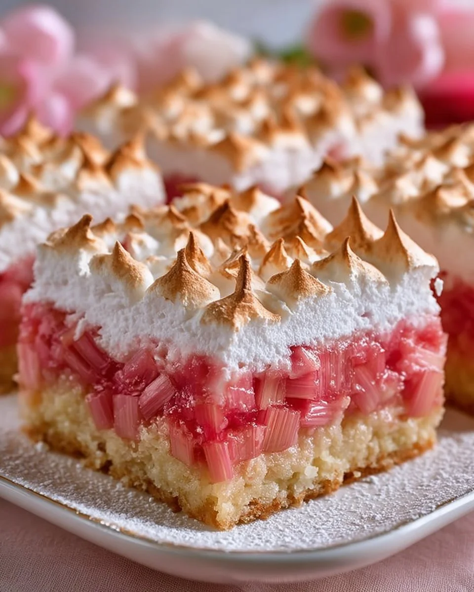 Rhubarb Meringue Bars