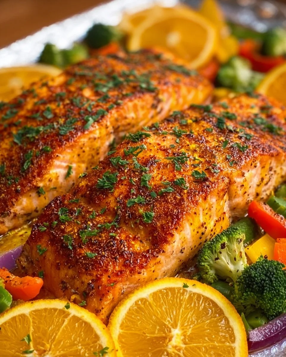 Sheet Pan Orange Chili Salmon