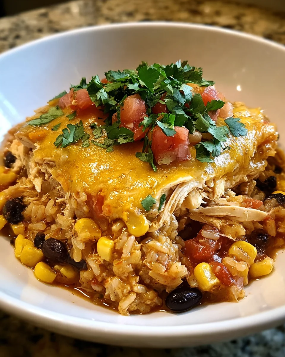 Chicken Burrito Bowl Casserole