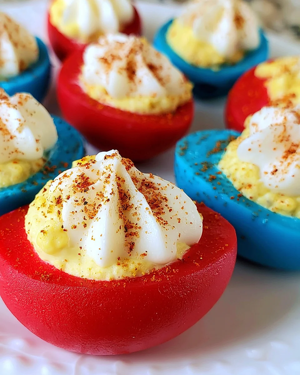 Fourth of July Deviled Eggs