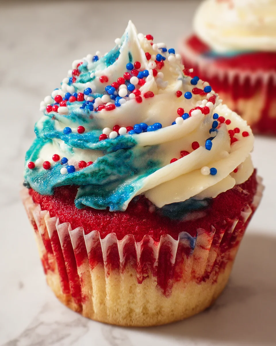 4th of July Tie-Dye Cupcakes