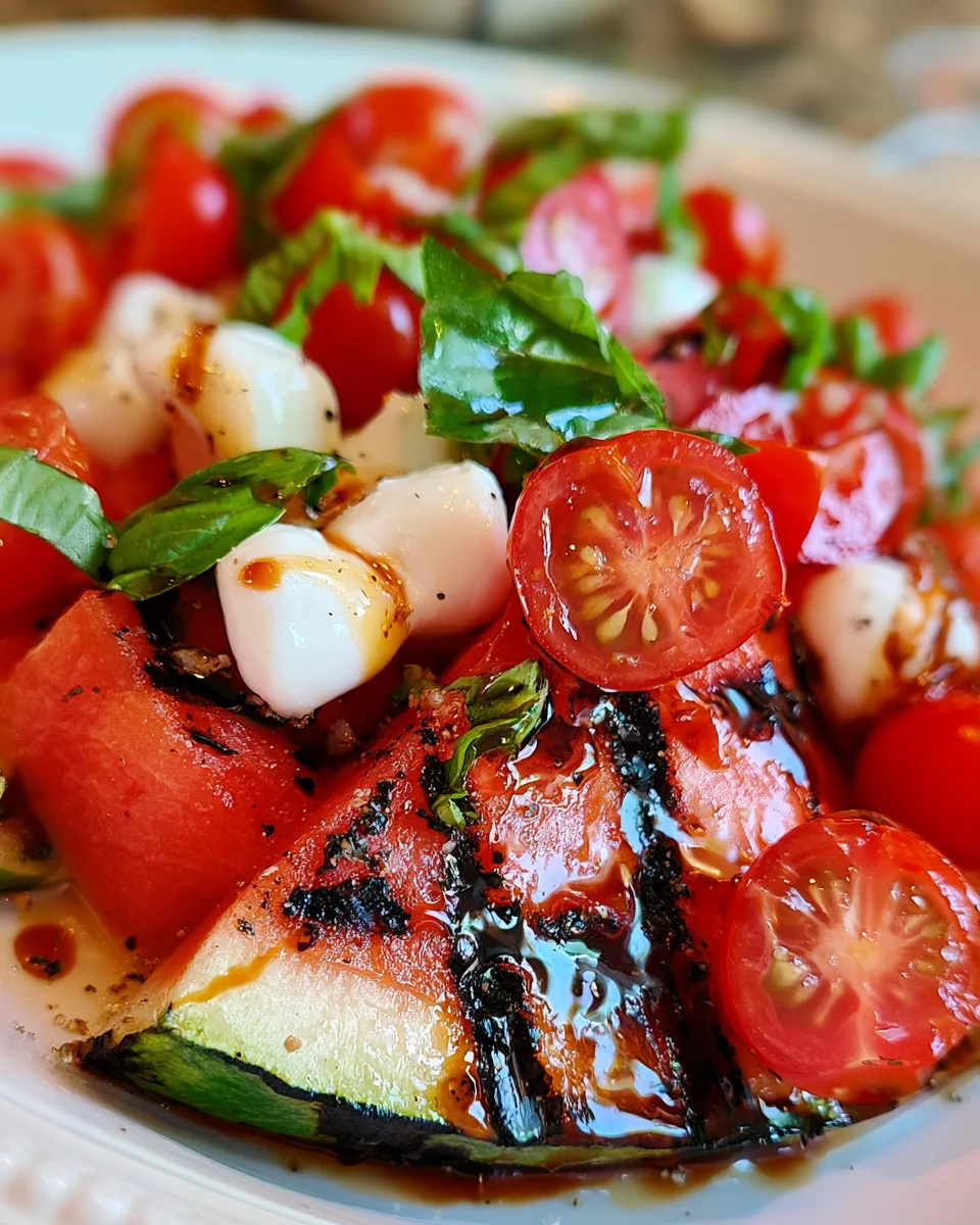 Grilled Caprese Watermelon Salad is a must-try delight!