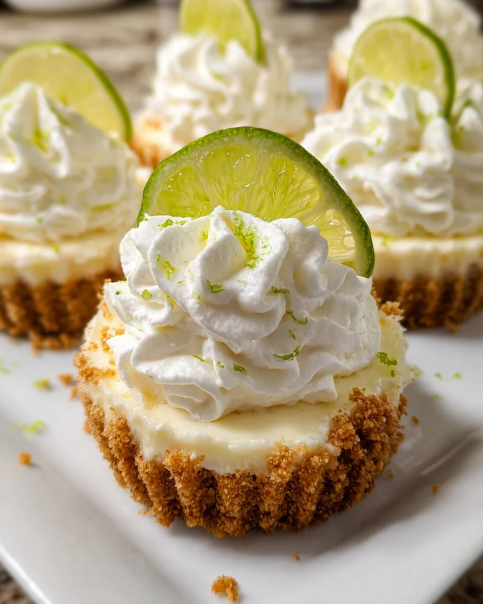 No Bake Mini Key Lime Cheesecakes