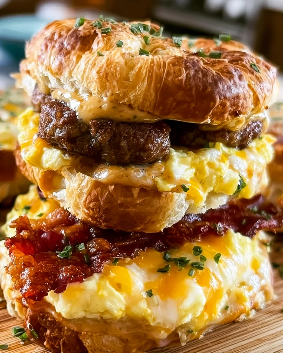 Breakfast Croissant Sandwiches